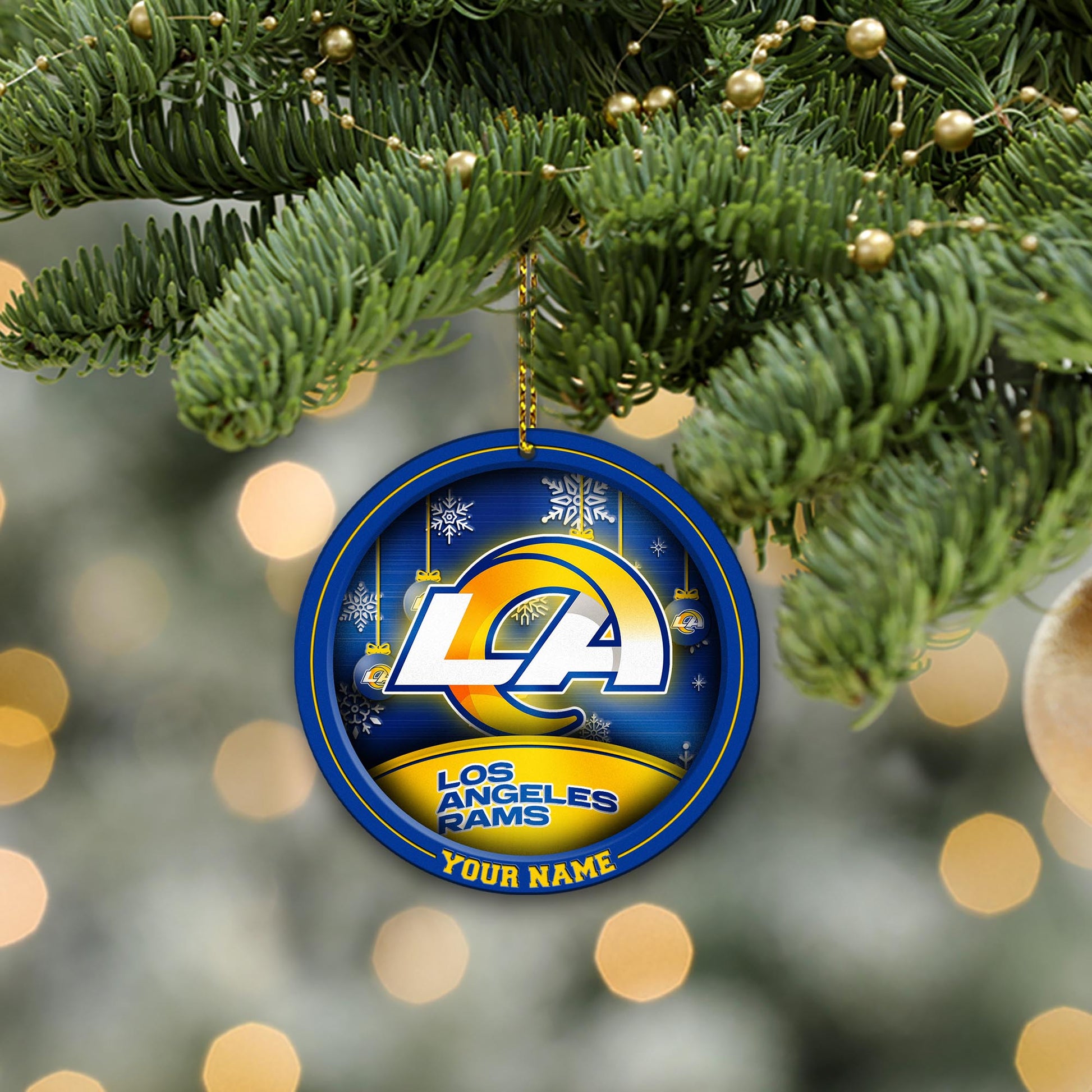 Los Angeles Rams Circle Aluminium Custom Ornament 2 Side Trending New Arrivals H52912 ETUG311023