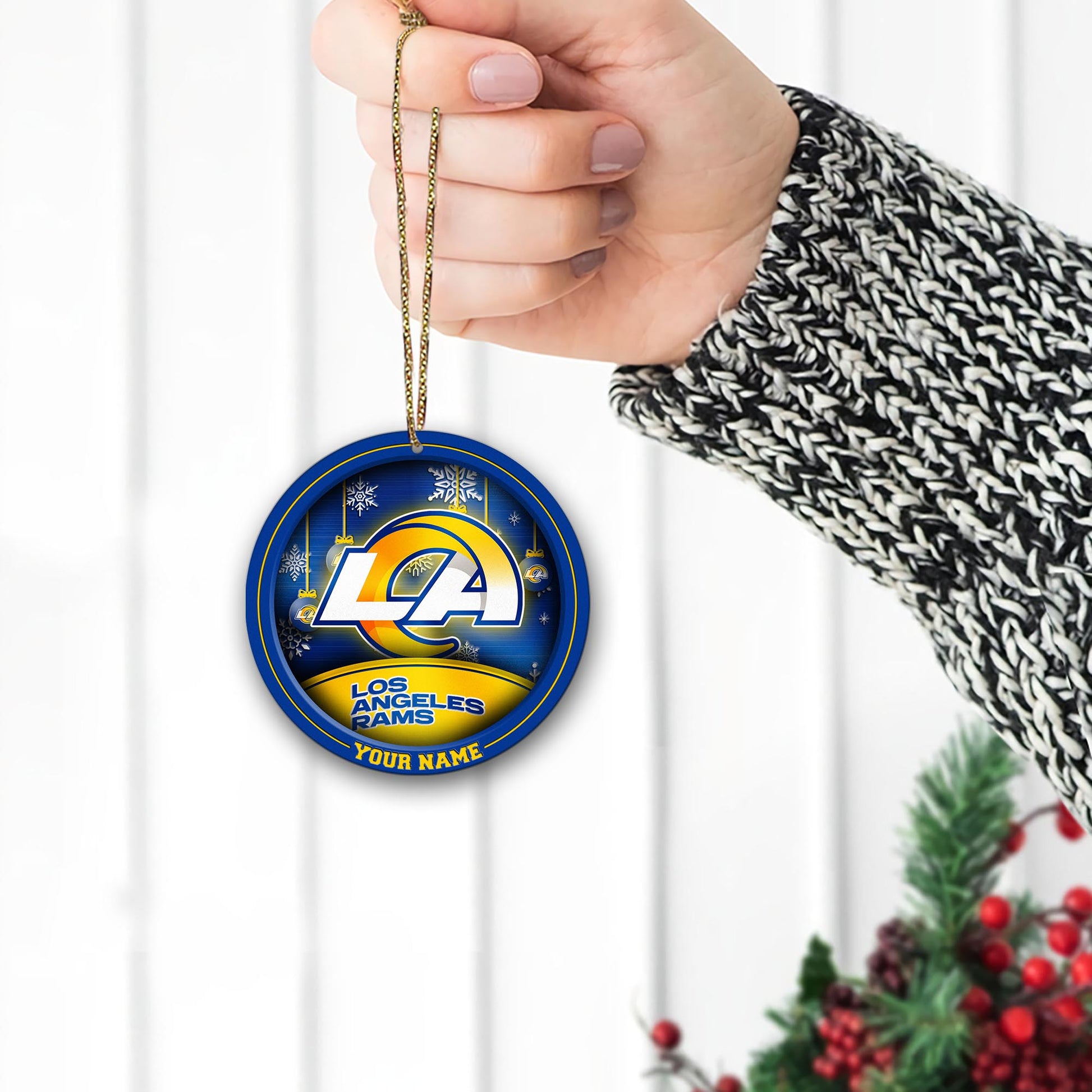 Los Angeles Rams Circle Aluminium Custom Ornament 2 Side Trending New Arrivals H52912 ETUG311023