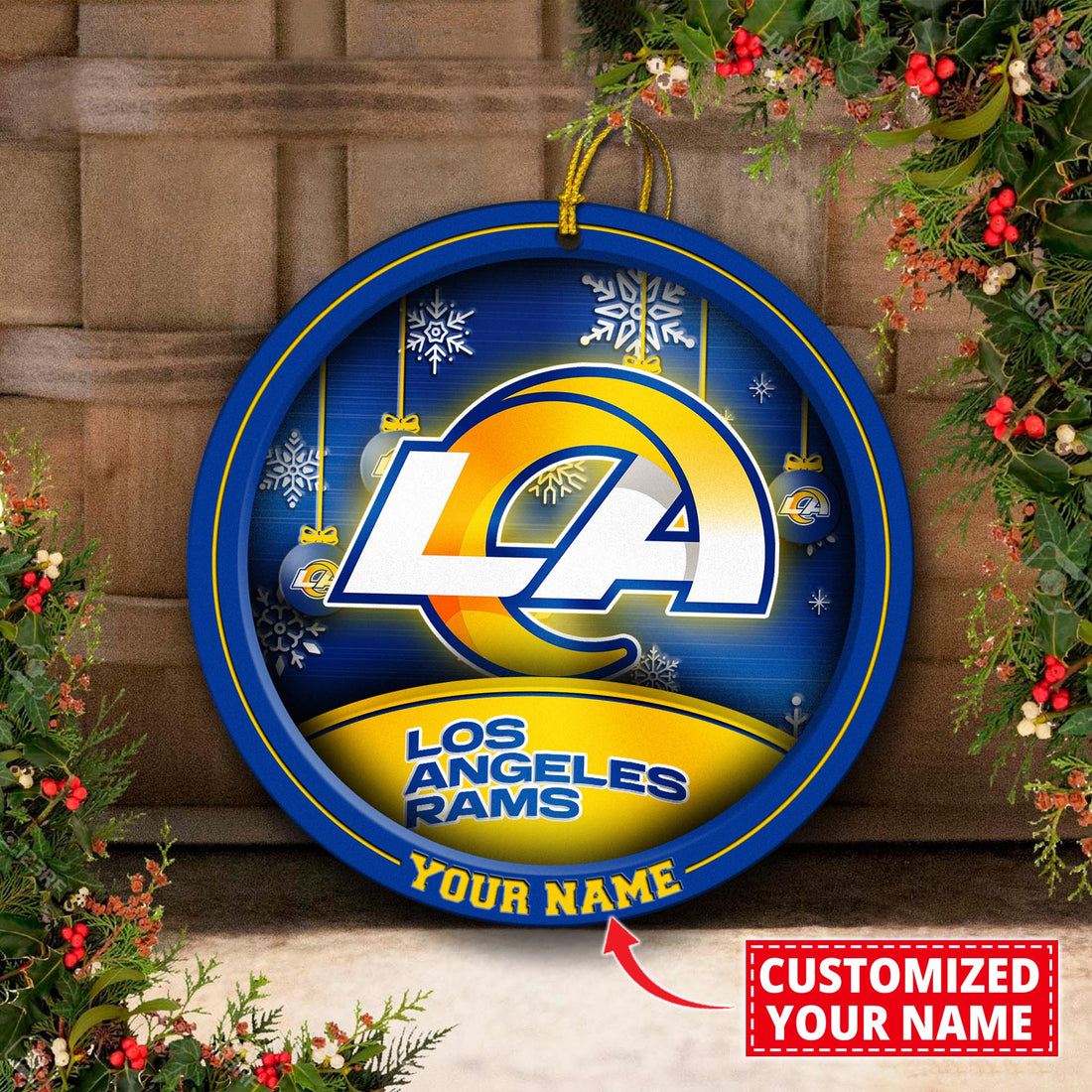 Los Angeles Rams Circle Aluminium Custom Ornament 2 Side Trending New Arrivals H52912 ETUG311023