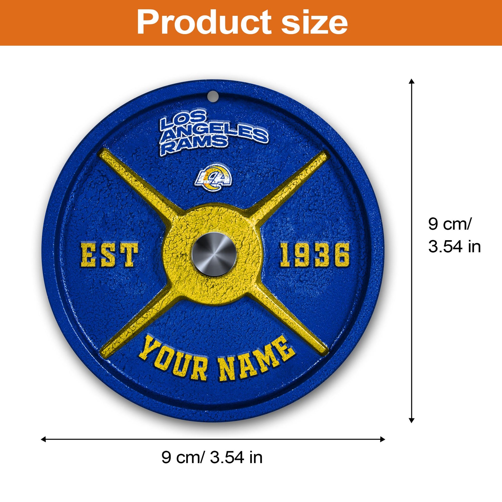 Los Angeles Rams Fitness Circle Aluminium Custom Ornament 2 Side Trending New Arrivals H52884 ETUG311023