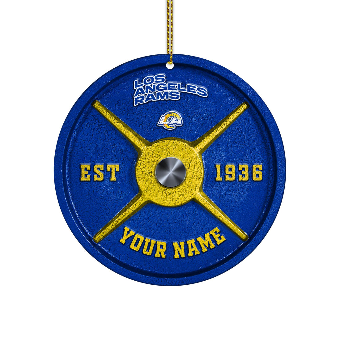 Los Angeles Rams Fitness Circle Aluminium Custom Ornament 2 Side Trending New Arrivals H52884 ETUG311023