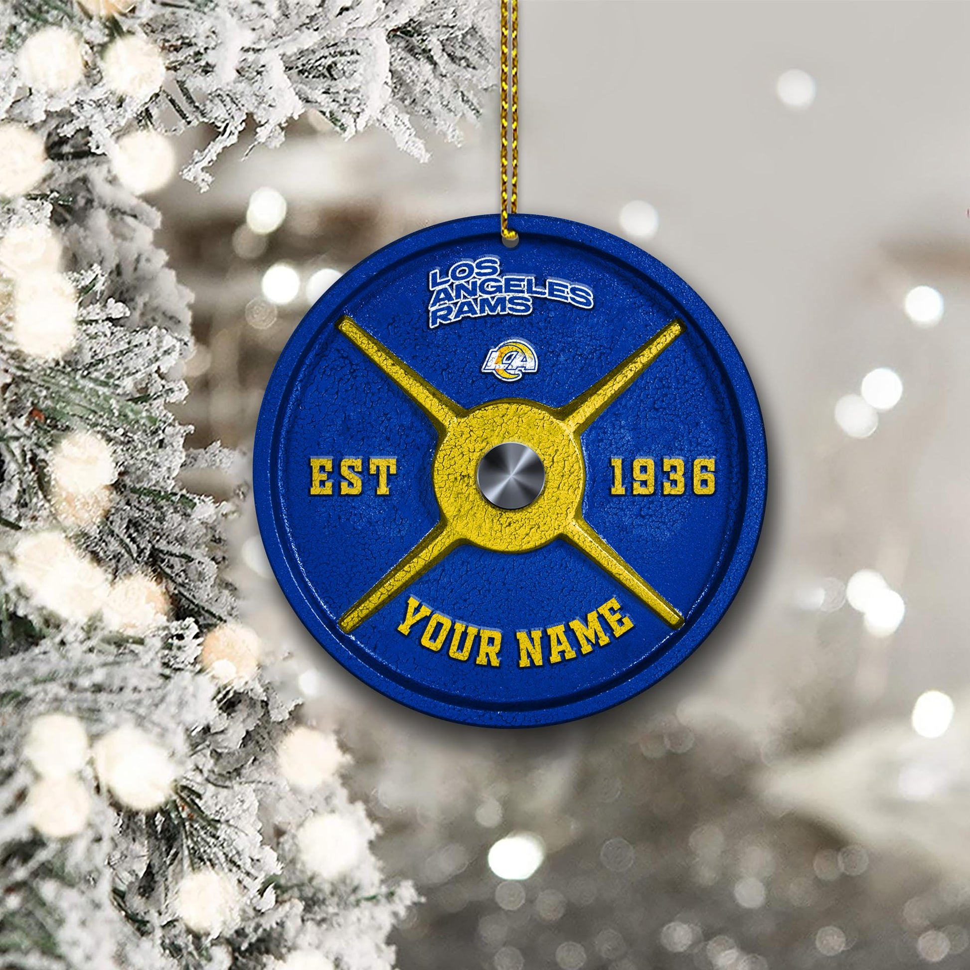 Los Angeles Rams Fitness Circle Aluminium Custom Ornament 2 Side Trending New Arrivals H52884 ETUG311023
