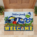 Los Angeles Rams Football Team Doormat Personalized Your Family Name, Sport And Grinch Doormat, Football Lovers Gifts, Home Decorations ETHY-53152