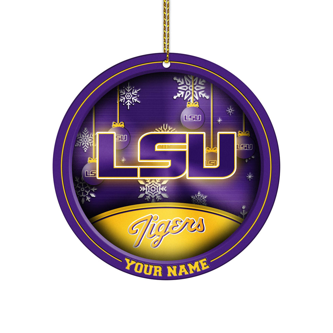 LSU TIGERS Circle Aluminium Custom Ornament 2 Side Trending New Arrivals H52912 ETUG311023