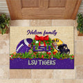 LSU TIGERS Doormat Personalized Your Name, Sport Team Doormat, Christmas Gifts For Football Fan, Home Decor ETHY-52726