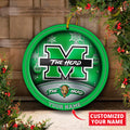 Marshall Thundering Herd Circle Aluminium Custom Ornament 2 Side Trending New Arrivals H52912 ETUG311023