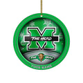 Marshall Thundering Herd Circle Aluminium Custom Ornament 2 Side Trending New Arrivals H52912 ETUG311023