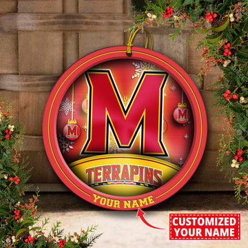 Maryland Terrapins Circle Aluminium Custom Ornament 2 Side Trending New Arrivals H52912 ETUG311023