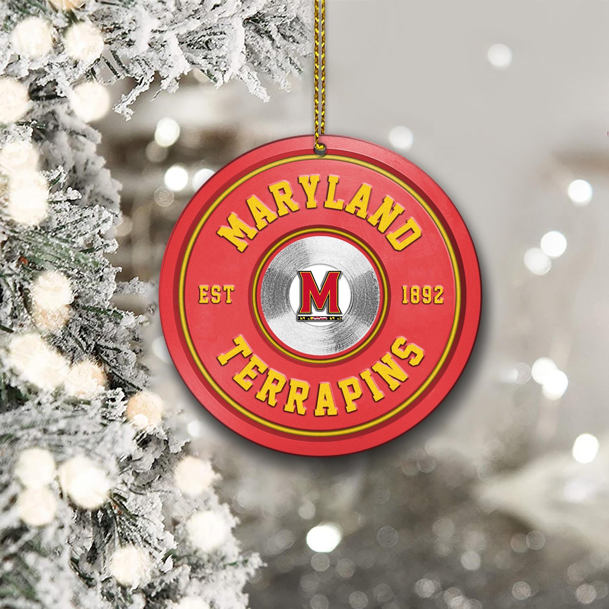 Maryland Terrapins Fitness Circle Aluminium Ornament 2 Side Trending New Arrivals H52883 ETUG311023