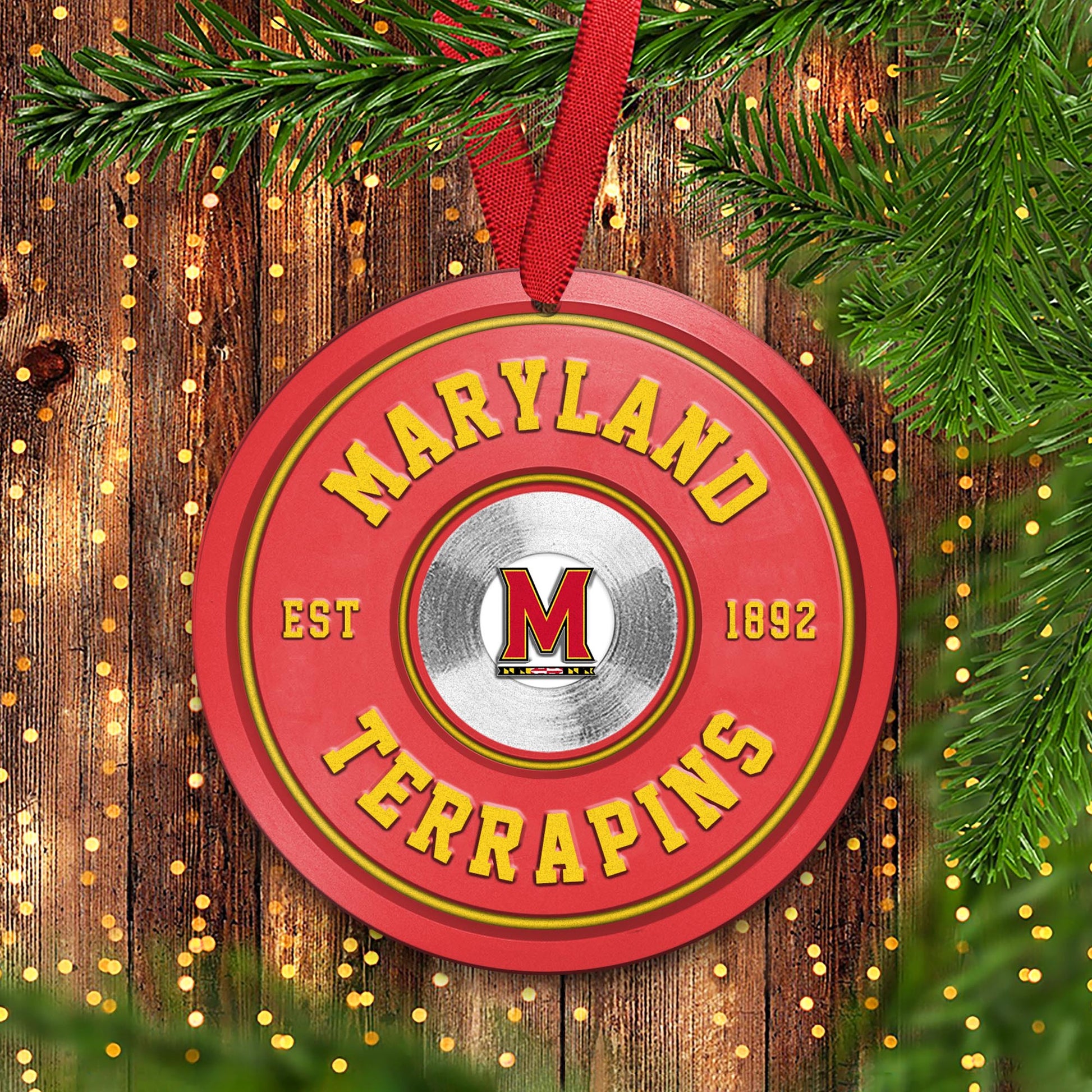 Maryland Terrapins Fitness Circle Aluminium Ornament 2 Side Trending New Arrivals H52883 ETUG311023