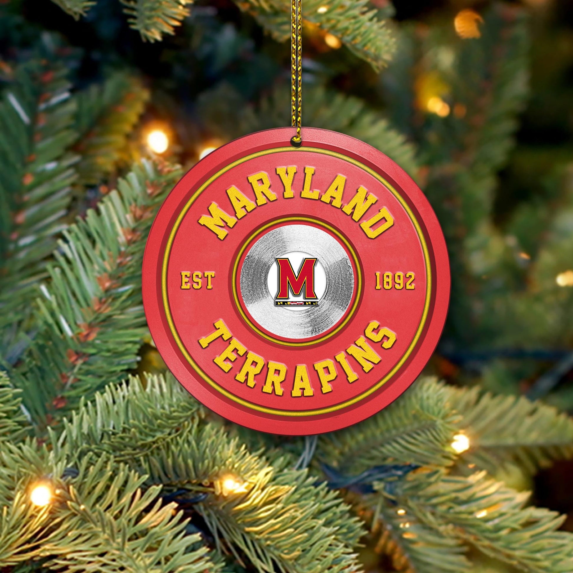 Maryland Terrapins Fitness Circle Aluminium Ornament 2 Side Trending New Arrivals H52883 ETUG311023