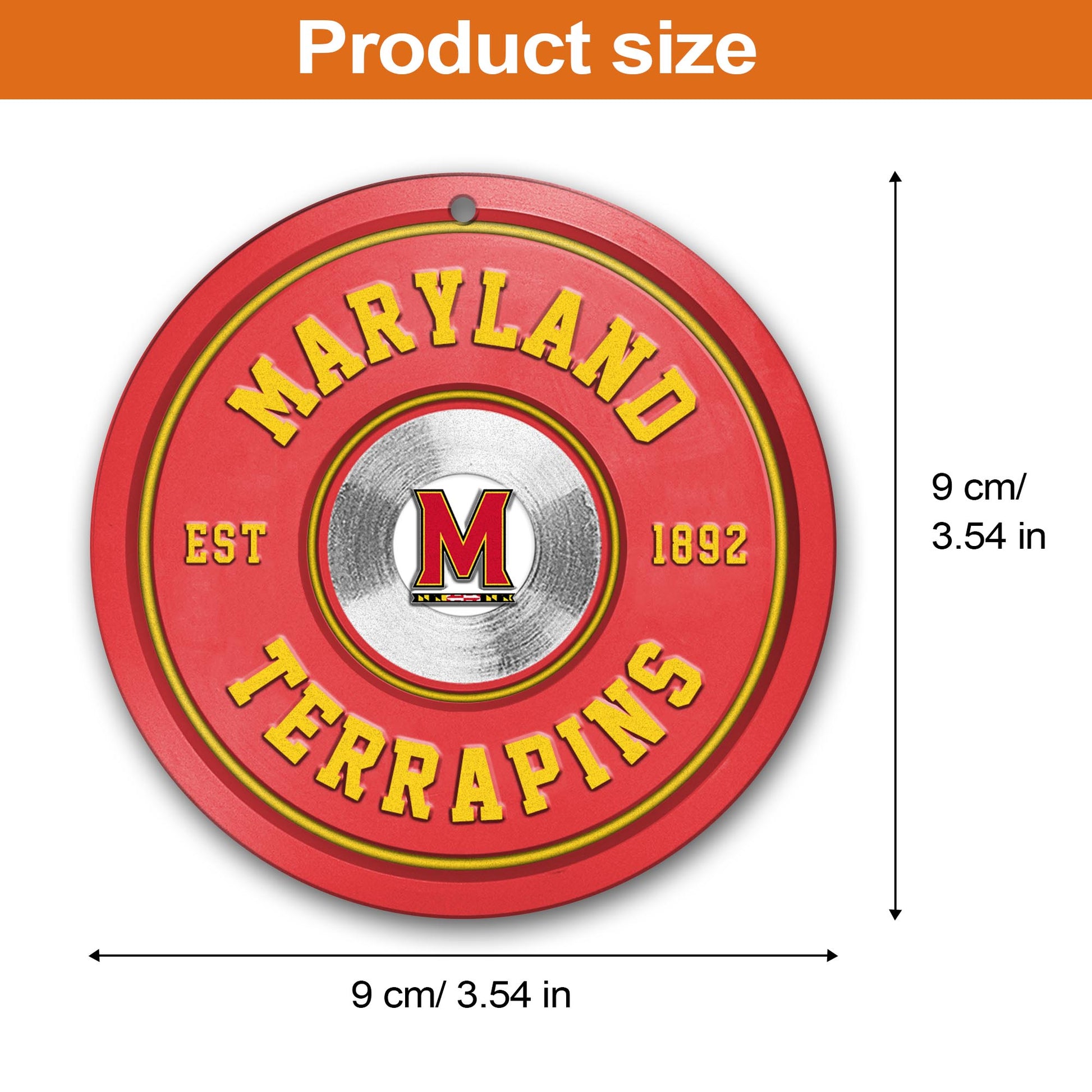 Maryland Terrapins Fitness Circle Aluminium Ornament 2 Side Trending New Arrivals H52883 ETUG311023