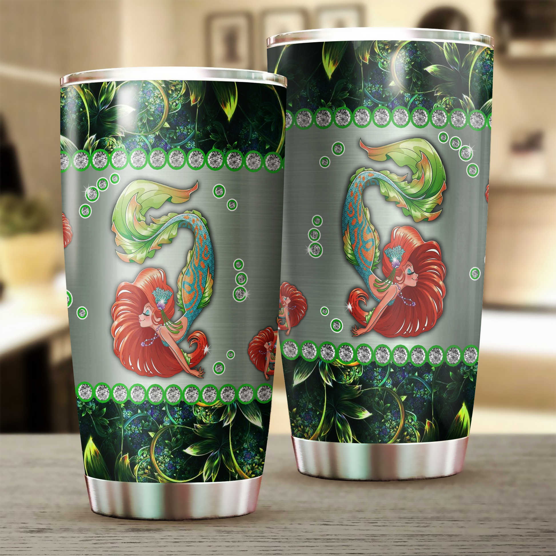 Mermaid Tumbler, Gift for Mermaid Lovers 20 OZ car mug cup