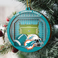 Miami Dolphins  3 Layered Piece Wooden Ornament Custom Your Family Name, Sport Stadium Ornament, Sport Gifts ETRG-52162