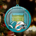 Miami Dolphins  3 Layered Piece Wooden Ornament Custom Your Family Name, Sport Stadium Ornament, Sport Gifts ETRG-52162