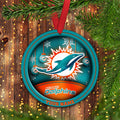 Miami Dolphins Circle Aluminium Custom Ornament 2 Side Trending New Arrivals H52912 ETUG311023