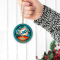 Miami Dolphins Circle Aluminium Custom Ornament 2 Side Trending New Arrivals H52912 ETUG311023