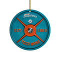 Miami Dolphins Fitness Circle Aluminium Custom Ornament 2 Side Trending New Arrivals H52884 ETUG311023