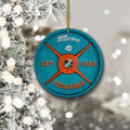 Miami Dolphins Fitness Circle Aluminium Custom Ornament 2 Side Trending New Arrivals H52884 ETUG311023