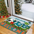 Miami Dolphins Football Team Doormat Personalized Your Family Name, Sport And Grinch Doormat, Football Lovers Gifts, Home Decorations ETHY-53152