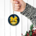 Michigan Wolverines Circle Aluminium Custom Ornament 2 Side Trending New Arrivals H52912 ETUG311023