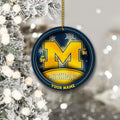 Michigan Wolverines Circle Aluminium Custom Ornament 2 Side Trending New Arrivals H52912 ETUG311023