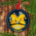 Michigan Wolverines Circle Aluminium Custom Ornament 2 Side Trending New Arrivals H52912 ETUG311023