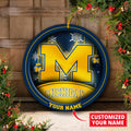 Michigan Wolverines Circle Aluminium Custom Ornament 2 Side Trending New Arrivals H52912 ETUG311023