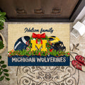 Michigan Wolverines Doormat Personalized Your Name, Sport Team Doormat, Christmas Gifts For Football Fan, Home Decor ETHY-52726