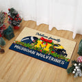 Michigan Wolverines Doormat Personalized Your Name, Sport Team Doormat, Christmas Gifts For Football Fan, Home Decor ETHY-52726