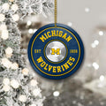 Michigan Wolverines Fitness Circle Aluminium Ornament 2 Side Trending New Arrivals H52883 ETUG311023