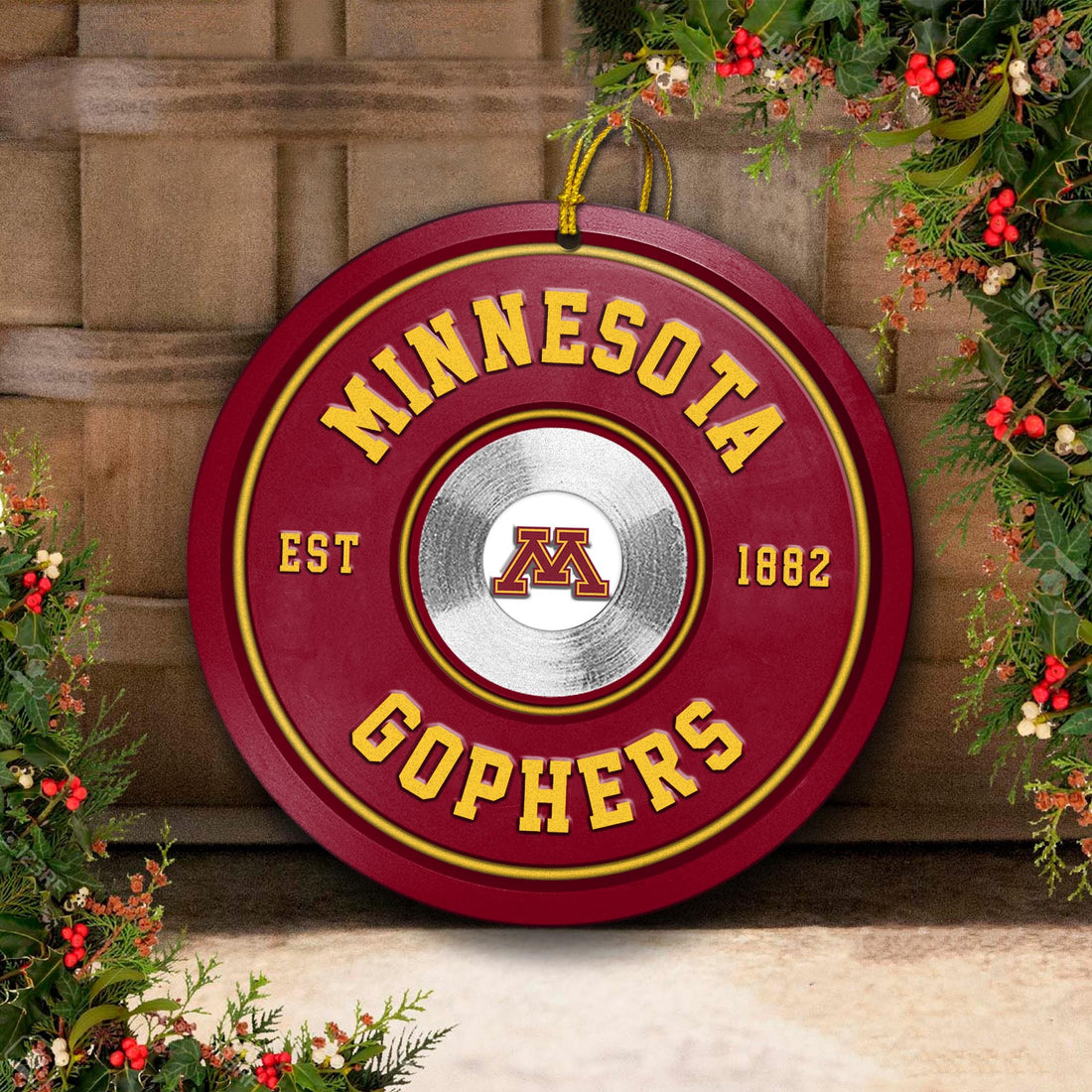 Minnesota Golden Gophers Fitness Circle Aluminium Ornament 2 Side Trending New Arrivals H52883 ETUG311023