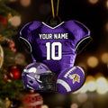 Minnesota Vikings 2 Layered Piece Wooden Ornament Custom Name And Number, Sport Team Ornament, Sport Gifts ETRG-52175