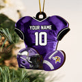 Minnesota Vikings 2 Layered Piece Wooden Ornament Custom Name And Number, Sport Team Ornament, Sport Gifts ETRG-52175