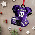 Minnesota Vikings 2 Layered Piece Wooden Ornament Custom Name And Number, Sport Team Ornament, Sport Gifts ETRG-52175