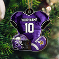 Minnesota Vikings 2 Layered Piece Wooden Ornament Custom Name And Number, Sport Team Ornament, Sport Gifts ETRG-52175