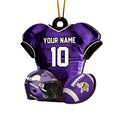 Minnesota Vikings 2 Layered Piece Wooden Ornament Custom Name And Number, Sport Team Ornament, Sport Gifts ETRG-52175