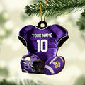 Minnesota Vikings 2 Layered Piece Wooden Ornament Custom Name And Number, Sport Team Ornament, Sport Gifts ETRG-52175