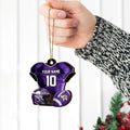 Minnesota Vikings 2 Layered Piece Wooden Ornament Custom Name And Number, Sport Team Ornament, Sport Gifts ETRG-52175