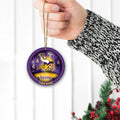 Minnesota Vikings Circle Aluminium Custom Ornament 2 Side Trending New Arrivals H52912 ETUG311023