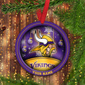 Minnesota Vikings Circle Aluminium Custom Ornament 2 Side Trending New Arrivals H52912 ETUG311023