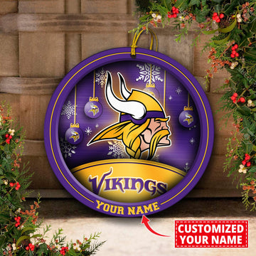 Minnesota Vikings Circle Aluminium Custom Ornament 2 Side Trending New Arrivals H52912 ETUG311023