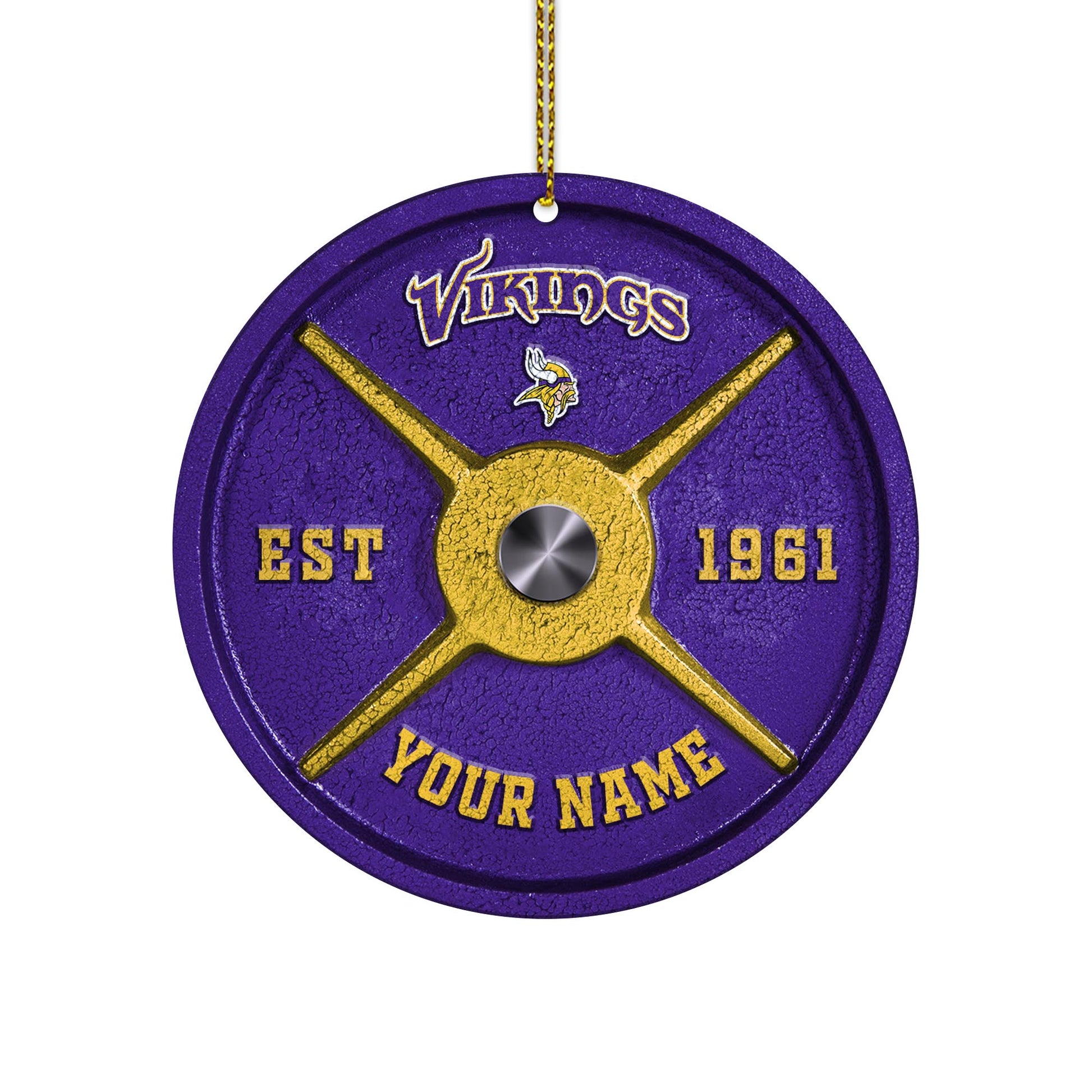 Minnesota Vikings Fitness Circle Aluminium Custom Ornament 2 Side Trending New Arrivals H52884 ETUG311023