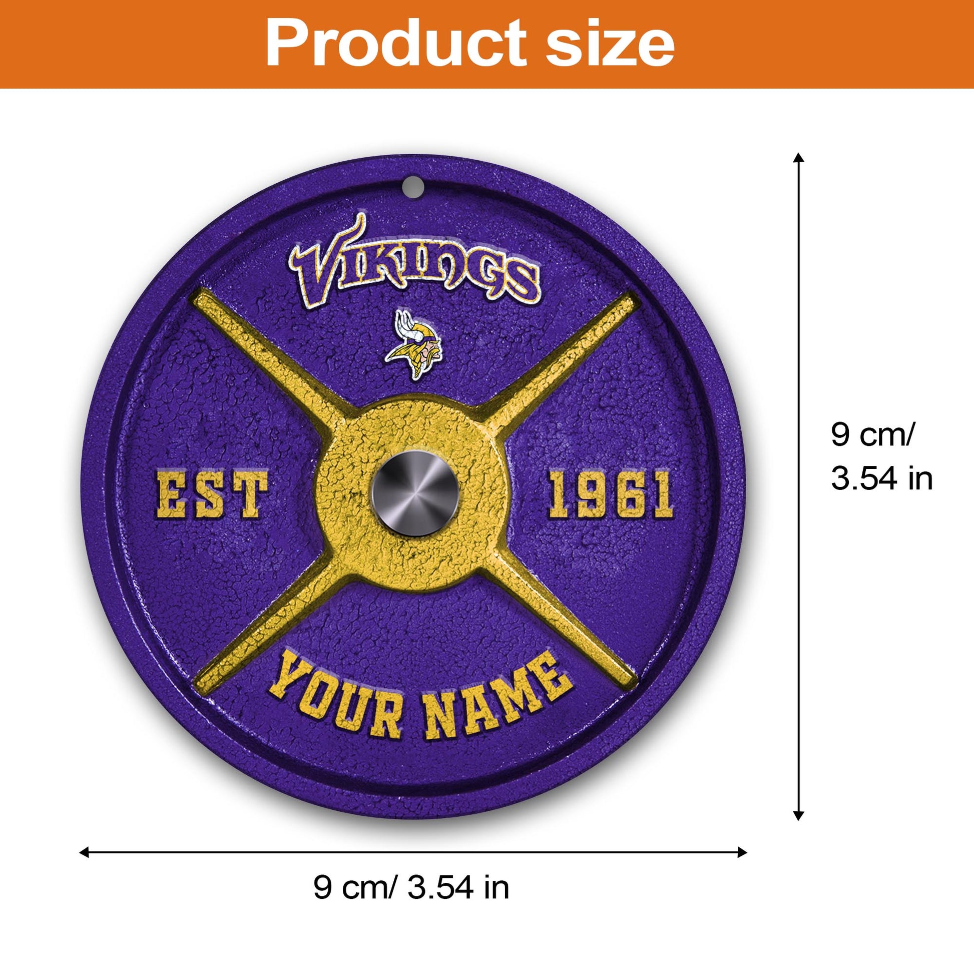 Minnesota Vikings Fitness Circle Aluminium Custom Ornament 2 Side Trending New Arrivals H52884 ETUG311023