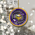 Minnesota Vikings Stadium Circle Aluminium Custom Ornament 2 Side Trending New Arrivals H52906 ETUG311023