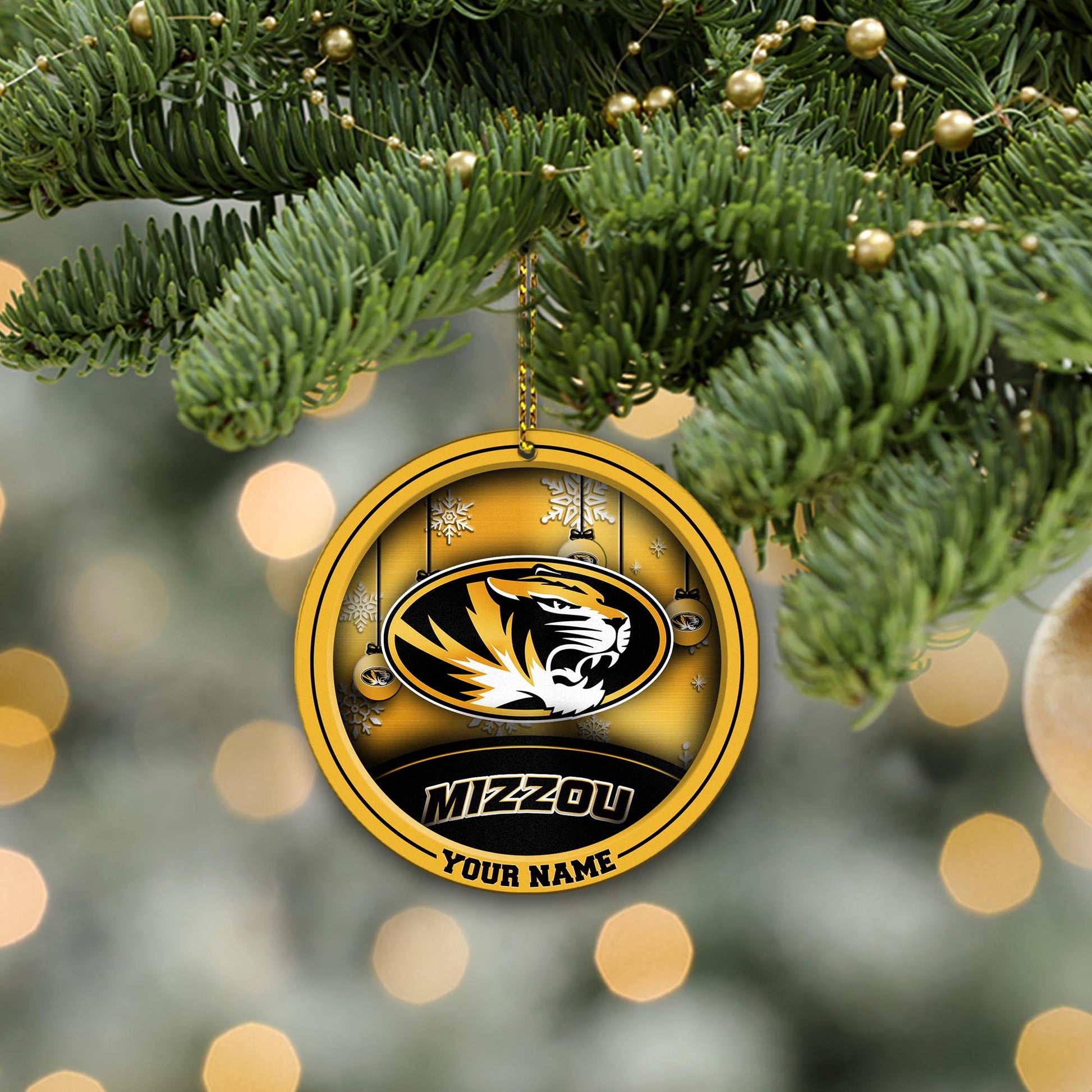 Missouri Tigers Circle Aluminium Custom Ornament 2 Side Trending New Arrivals H52912 ETUG311023