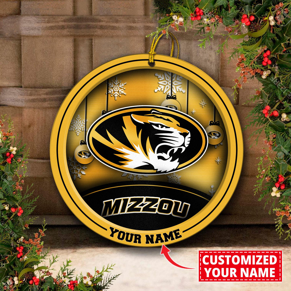Missouri Tigers Circle Aluminium Custom Ornament 2 Side Trending New Arrivals H52912 ETUG311023