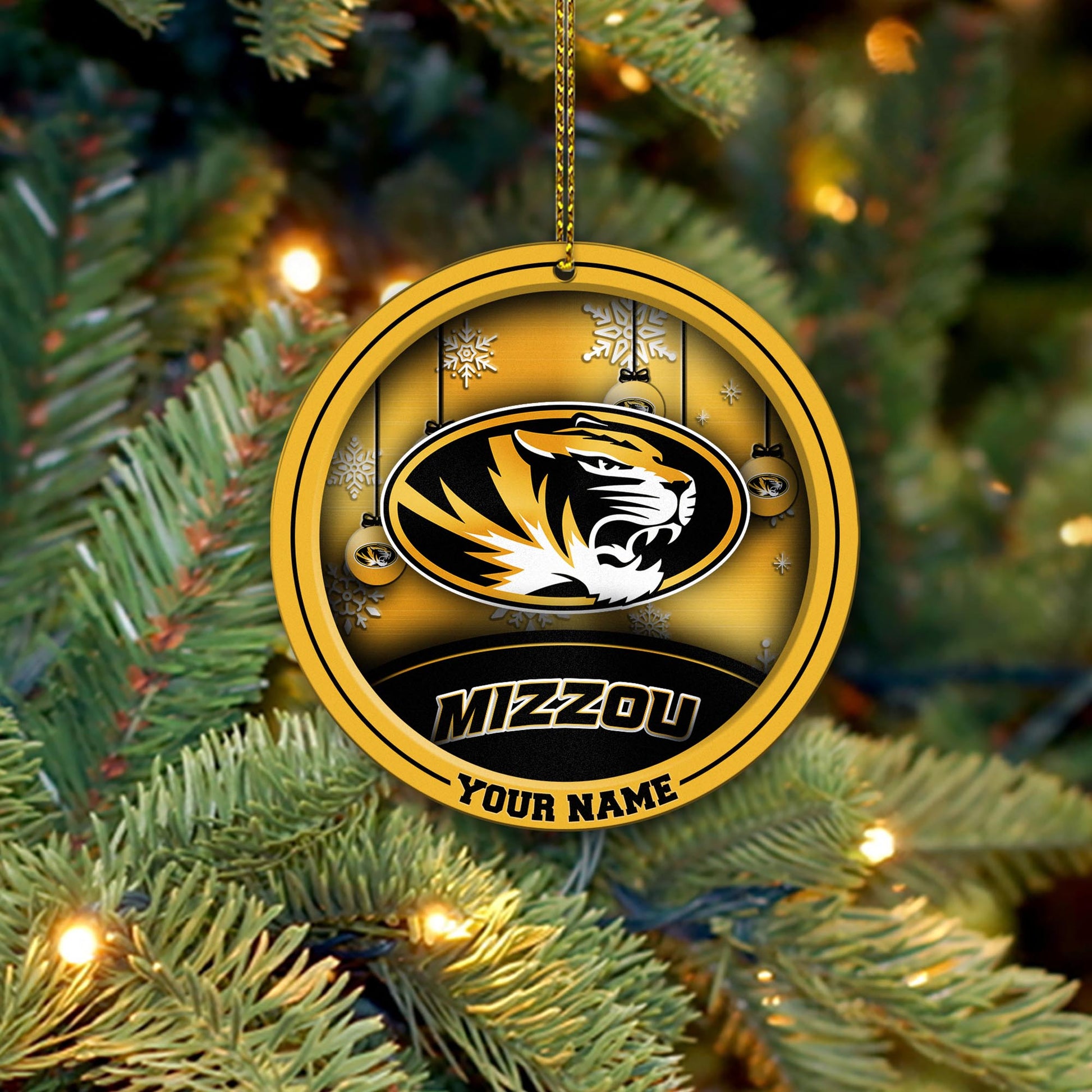 Missouri Tigers Circle Aluminium Custom Ornament 2 Side Trending New Arrivals H52912 ETUG311023