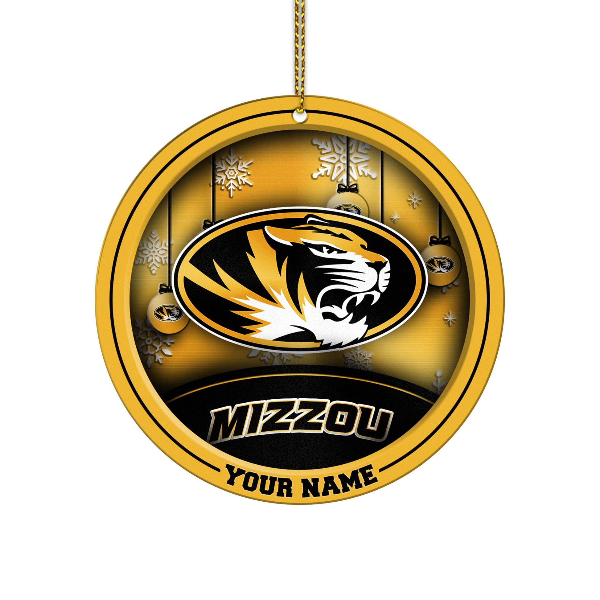 Missouri Tigers Circle Aluminium Custom Ornament 2 Side Trending New Arrivals H52912 ETUG311023
