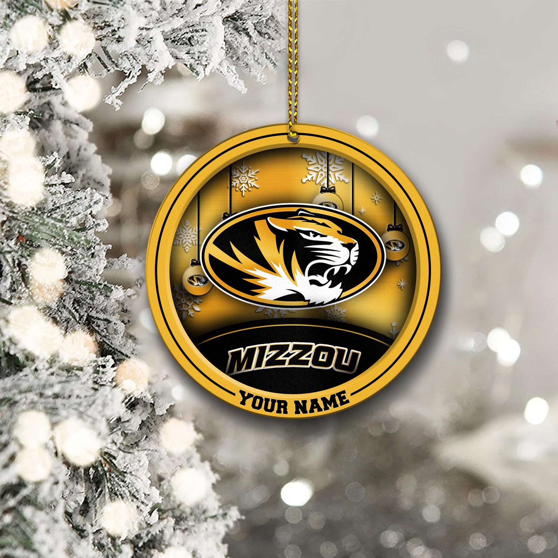 Missouri Tigers Circle Aluminium Custom Ornament 2 Side Trending New Arrivals H52912 ETUG311023